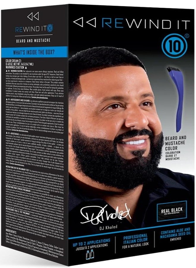 REWIND IT 10 Real Black Beard and Mustache Color - Image 1